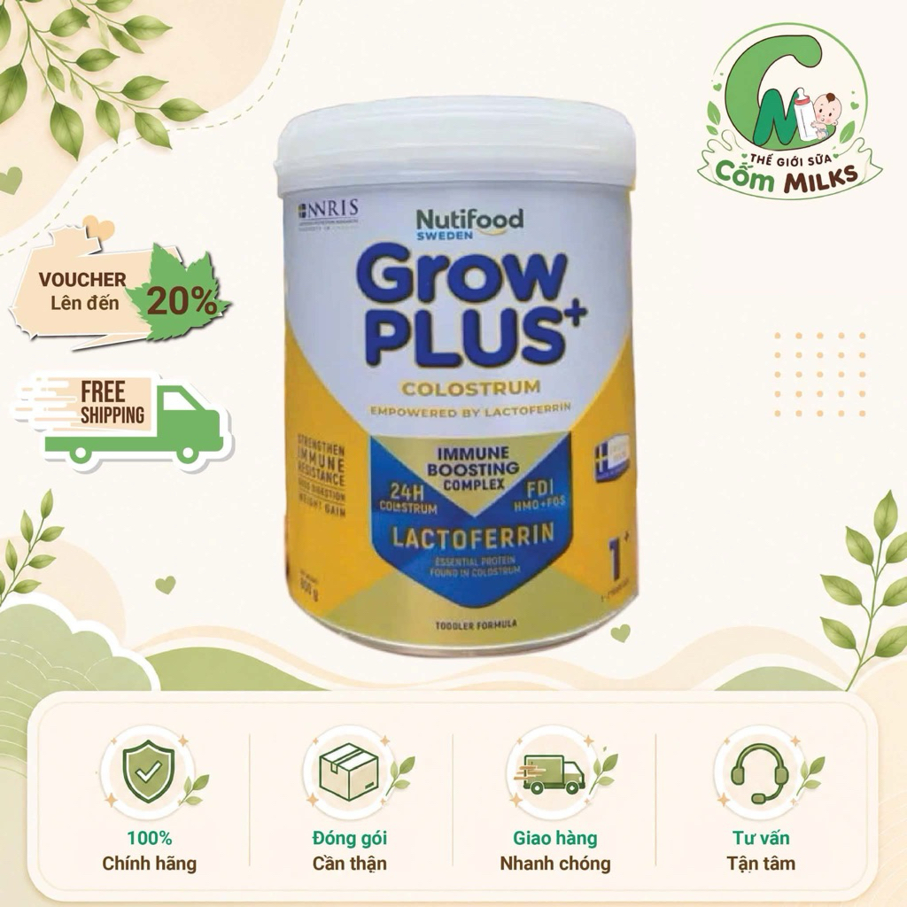 Sữa Grow Plus+ Colostrum Lactoferrin Chính Hãng Nutifood Cho Bé Hỗ Trợ Tăng Cân Tăng Đề Kháng Hấp Th