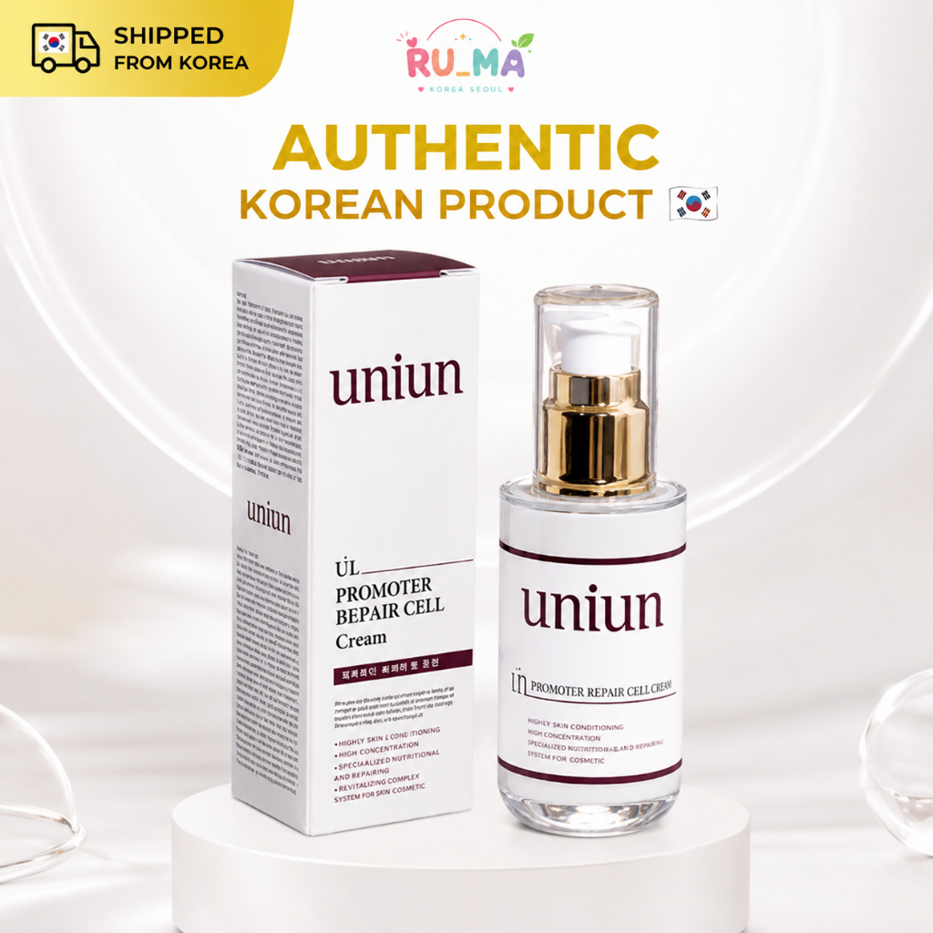【 UNIUN 】 Promoter Repair Cell Cream 4GF 50ml Heavy Glow Moisture Care Kem dưỡng da Hàn Quốc
