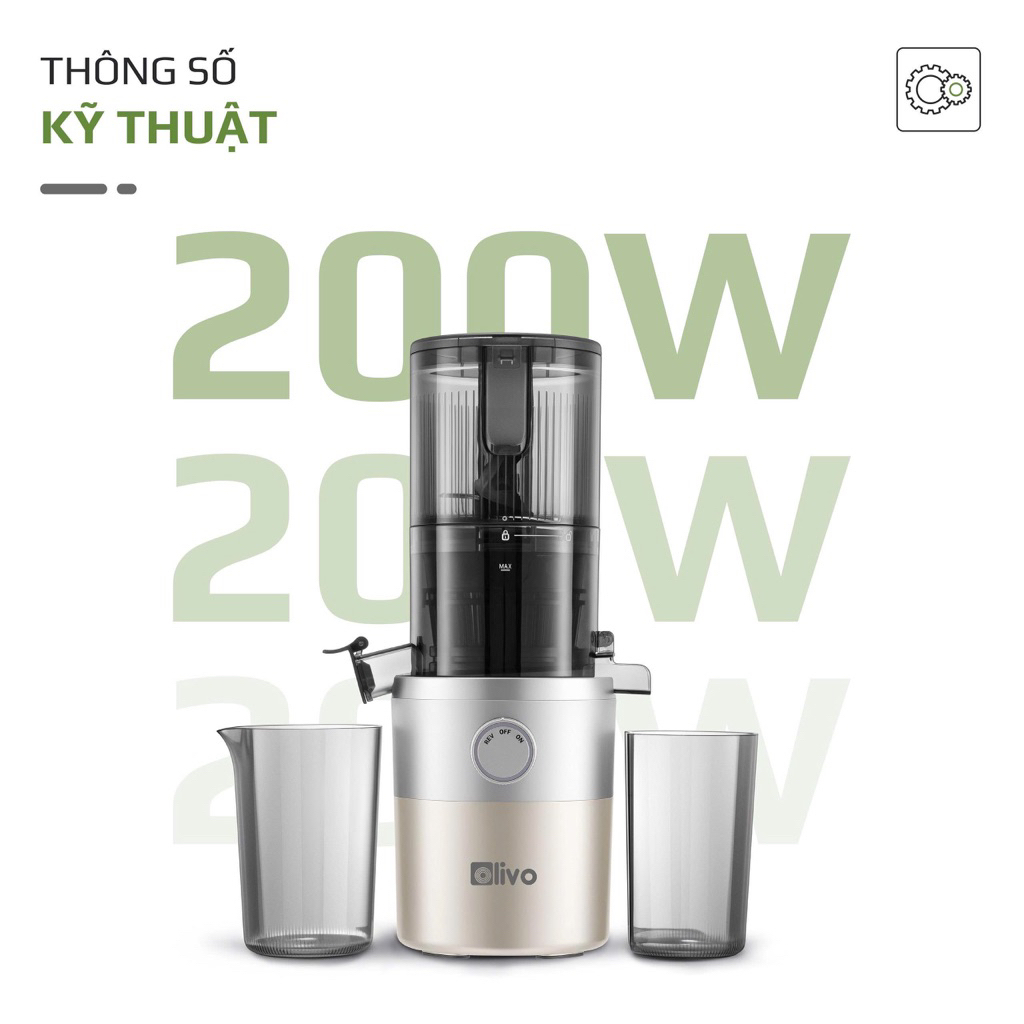 [CHÍNH HÃNG] Máy Ép Chậm OLIVO SJ260 Bảo Hành Chính Hãng 24 Tháng