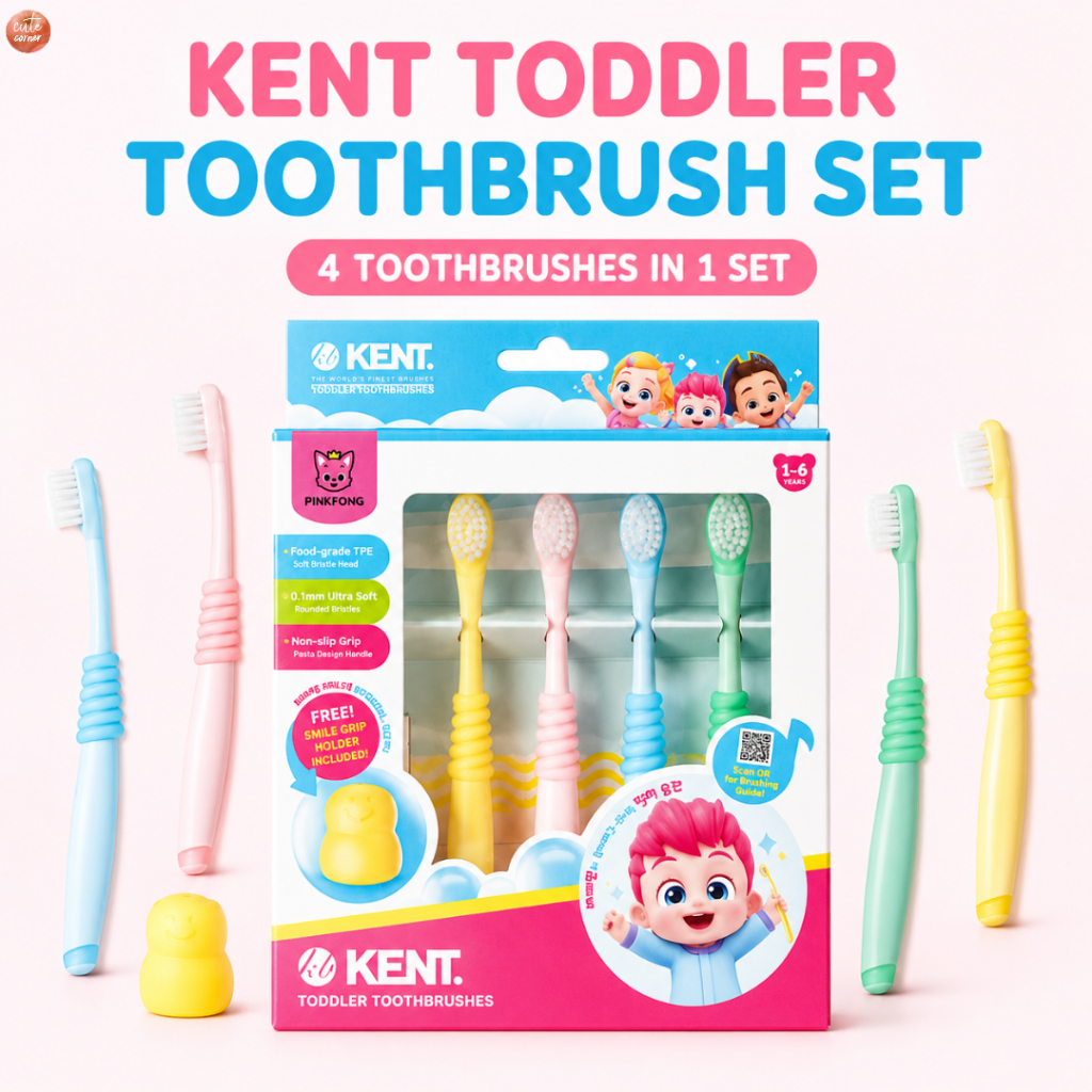 Bộ bàn chải đánh răng dành cho trẻ mới biết đi KENT Bebefinn Edition