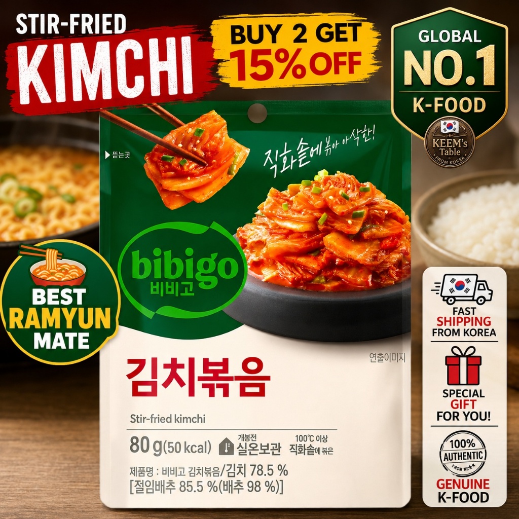 [Hot Hit] Kim Chi Xào Bibigo Premium Stir-fried Kimchi Pouch Kimchi Bokkeum Bestseller TikTok Viral 