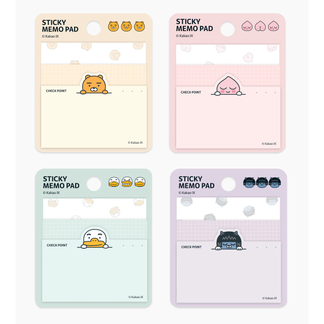 [Kakao Friends] Ghi chú ghi nhớ 3 phần Kakao Little Friends / Ryan, Apeach