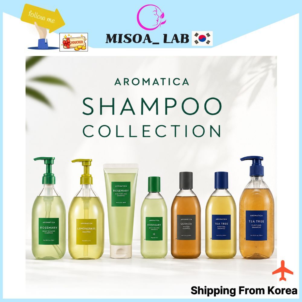 Bộ sưu tập dầu gội Aromatica Cây trà hương thảo Quinoa sả Bạch đàn Dầu gội chăm sóc da đầu