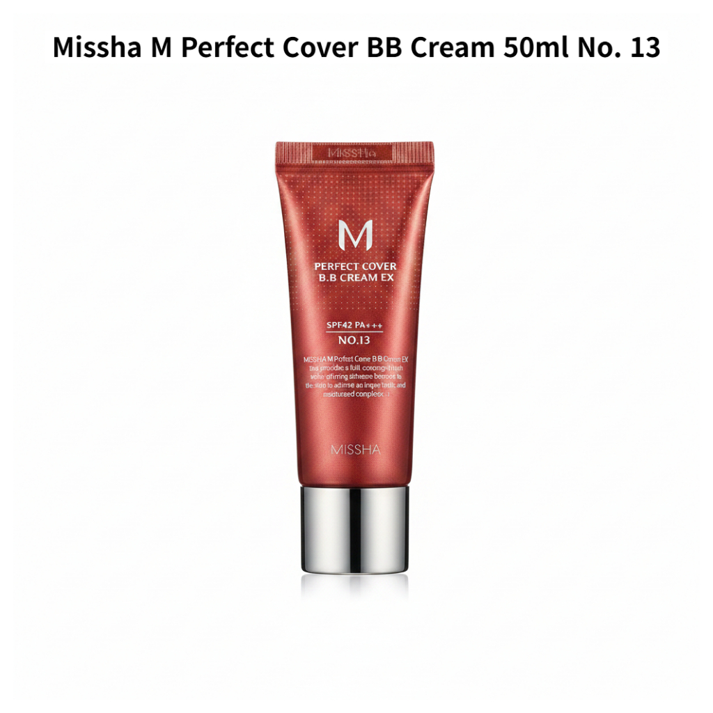 MISSHA M Perfect Cover BB Cream No.13 Màu be tươi sáng 50ml, Bảo hiểm tự nhiên & Bảo vệ tia cực tím