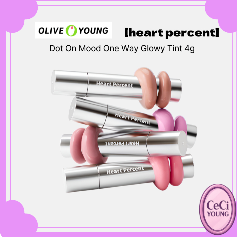 [Heart Percent] Dote On Mood One Way Glowy Tint (Bộ / Đơn) / Dot On Mood One Way Glowy Tint 4g / Son