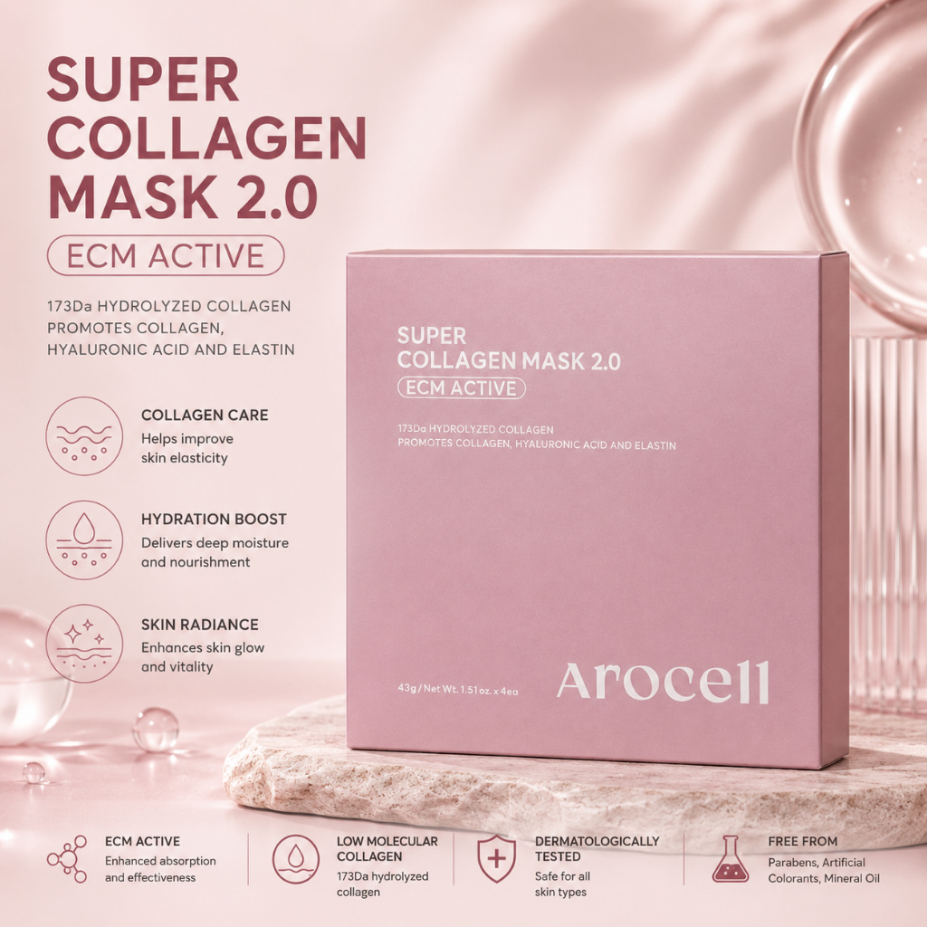 Collagen Hyaluronic Acid Elastin Mặt nạ Làm sáng da Chống nhăn PDRN NAD Phân tử thấp Làm săn chắc Tấ