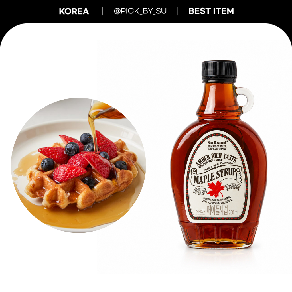 Emart No Brand Maple Syrup 100% Nguyên chất Canada 250ml Bánh quy Bánh quy Syrup Topping