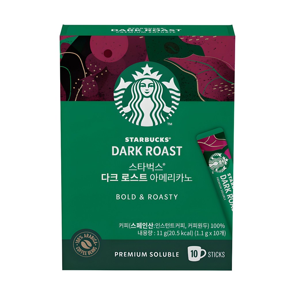 [STARBUCKS] Hỗn hợp cà phê Americano rang tối 10 que - Cà phê đen hòa tan cao cấp