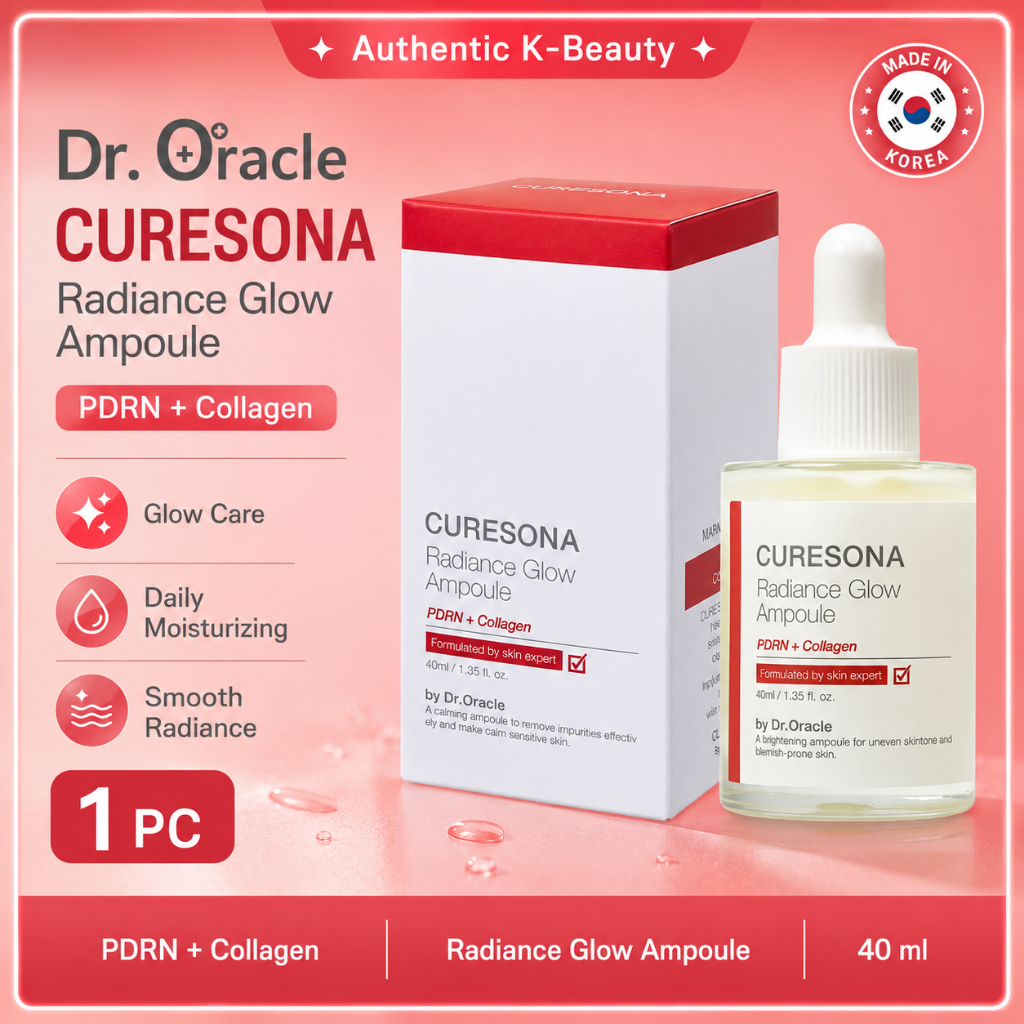 Dr Oracle Curesona Glow Ampoule 40ml Daiso PDRN Collagen Brightening Serum 1PC