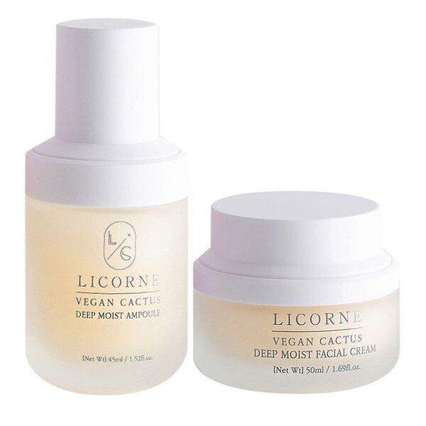 LICORNE Vegan Cactus Deep Moist Serum 45ml / Vegan Cactus Deep Moist Facial Cream 50ml