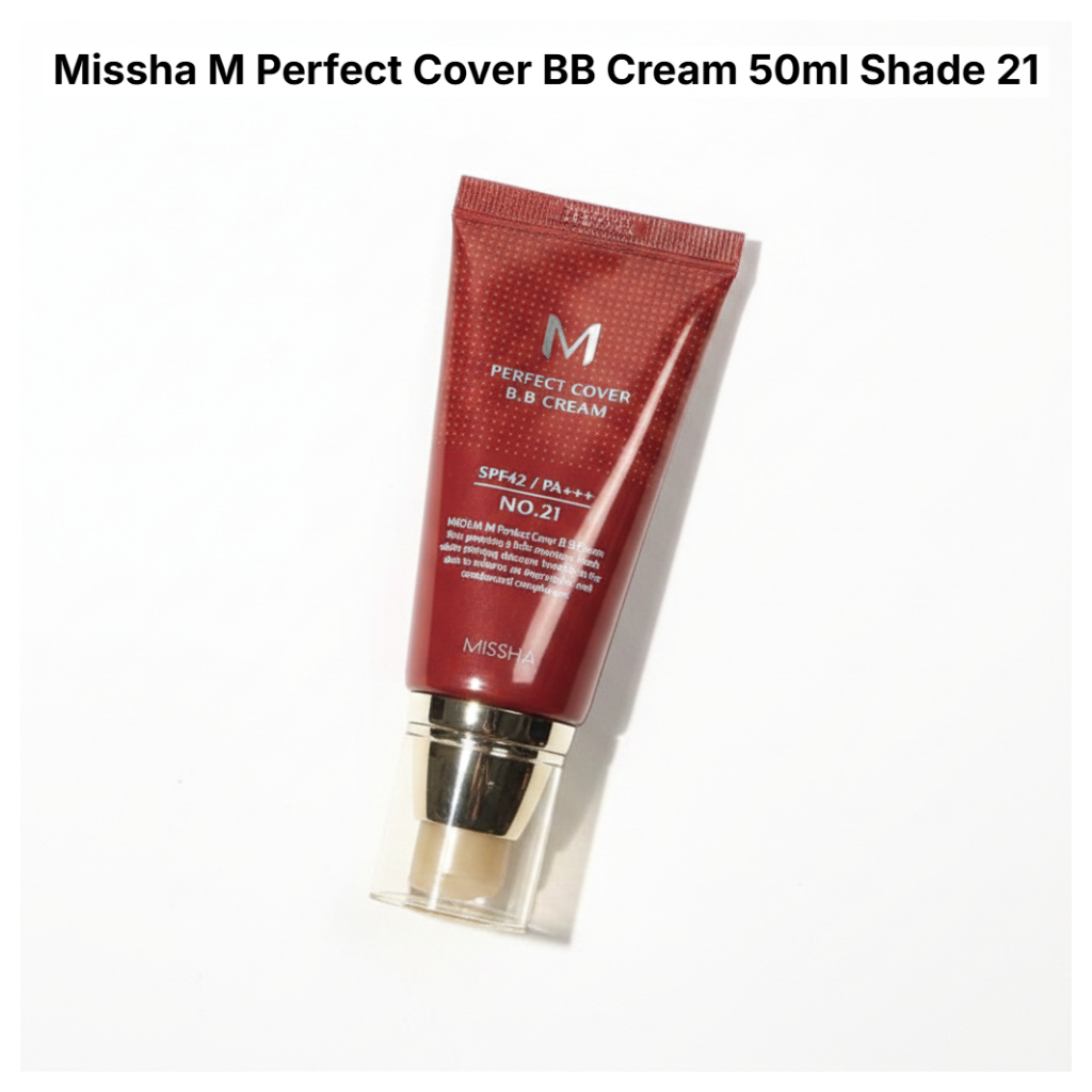 MISSHA M Perfect Cover BB Cream No.21 Màu be nhạt 50ml, Bảo hiểm tự nhiên & Bảo vệ tia cực tím