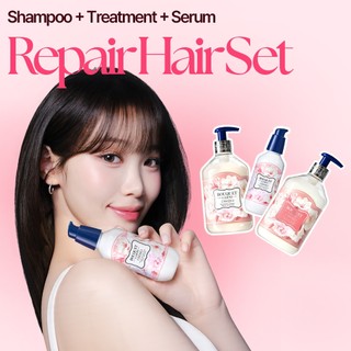 [KIM CHAEWON's Pick!] Bouquet Garni Combo Chăm Sóc Tóc - Dầu Gội 500ml + Dầu Xả 500ml + Serum 100ml - Glow Hương Nước Hoa White Musk