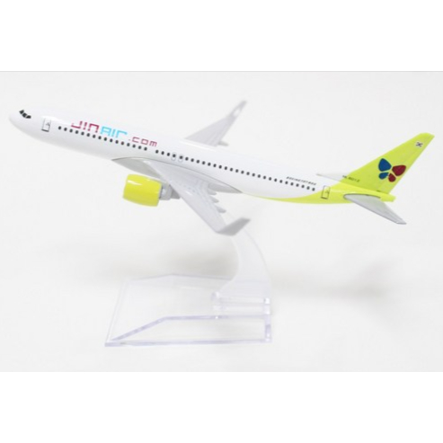 Jin Air B737 Diecast Airplane Model 1: 400 – Máy bay trưng bày cao cấp 16cm có chân đế (Giao hàng từ