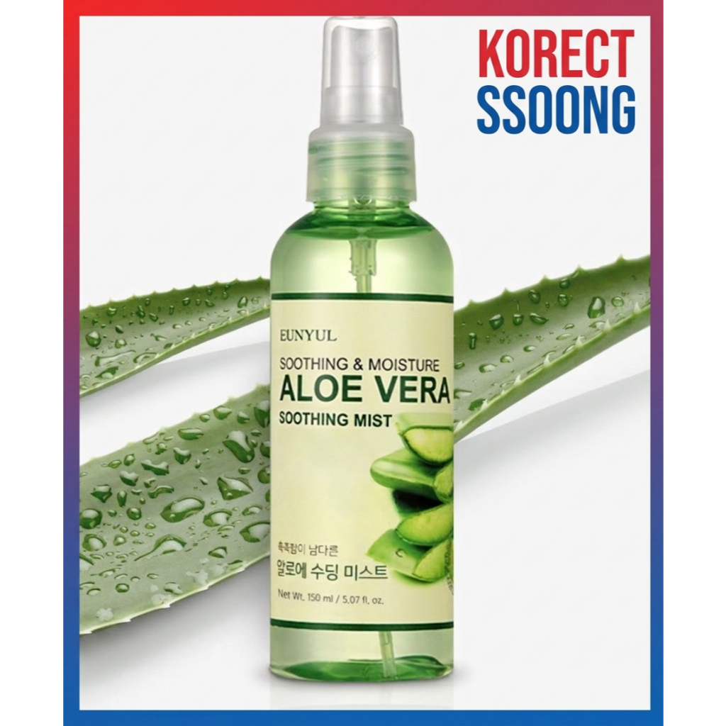 [K-Beauty] EUNYUL Aloe Vera Soothing Mist 150ml Làm mát Hydrating Face Body Spray Toner K-Beauty