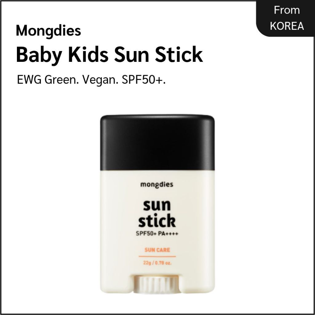 Kem chống nắng ngoài trời không gây dị ứng Mongdies Baby Kids SPF50 + PA + + + EWG Green Mineral Veg