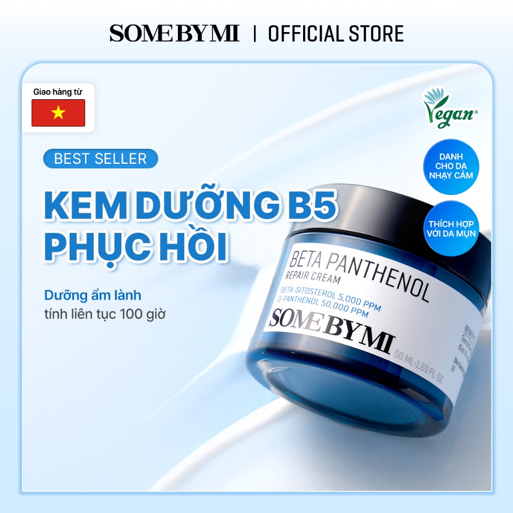 [SOMEBYMI] Kem dưỡng Phục hồi da B5 với D-Panthenol 5% và Peptides B5 HYDRA Repair Cream 50ml