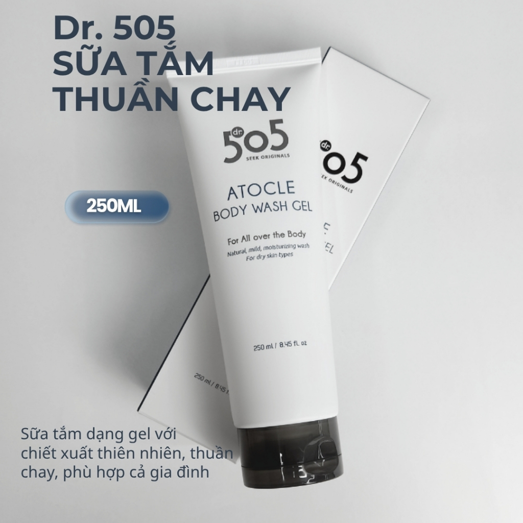 Sữa tắm thuần chay Vegan Dr.505 Atocle Body Wash 250ml PDRN (Sodium DNA)