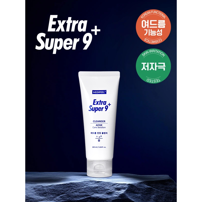 MEDIPEEL + Extra Super 9 + Sữa rửa mặt chăm sóc mụn 100ml