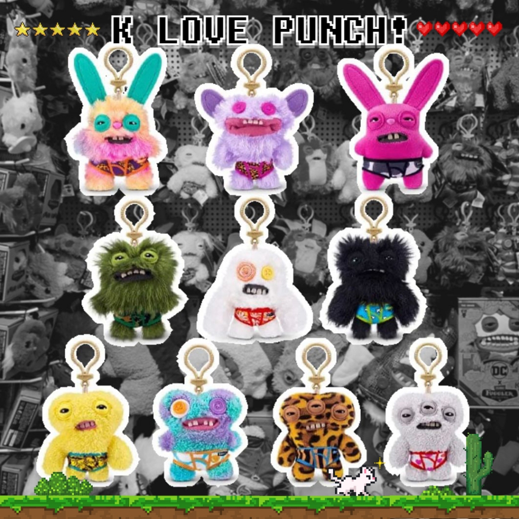 Móc khóa sang trọng Fuggler Series 4 Budgie | Móc khóa quyến rũ túi quái vật xấu xí ngộ nghĩnh