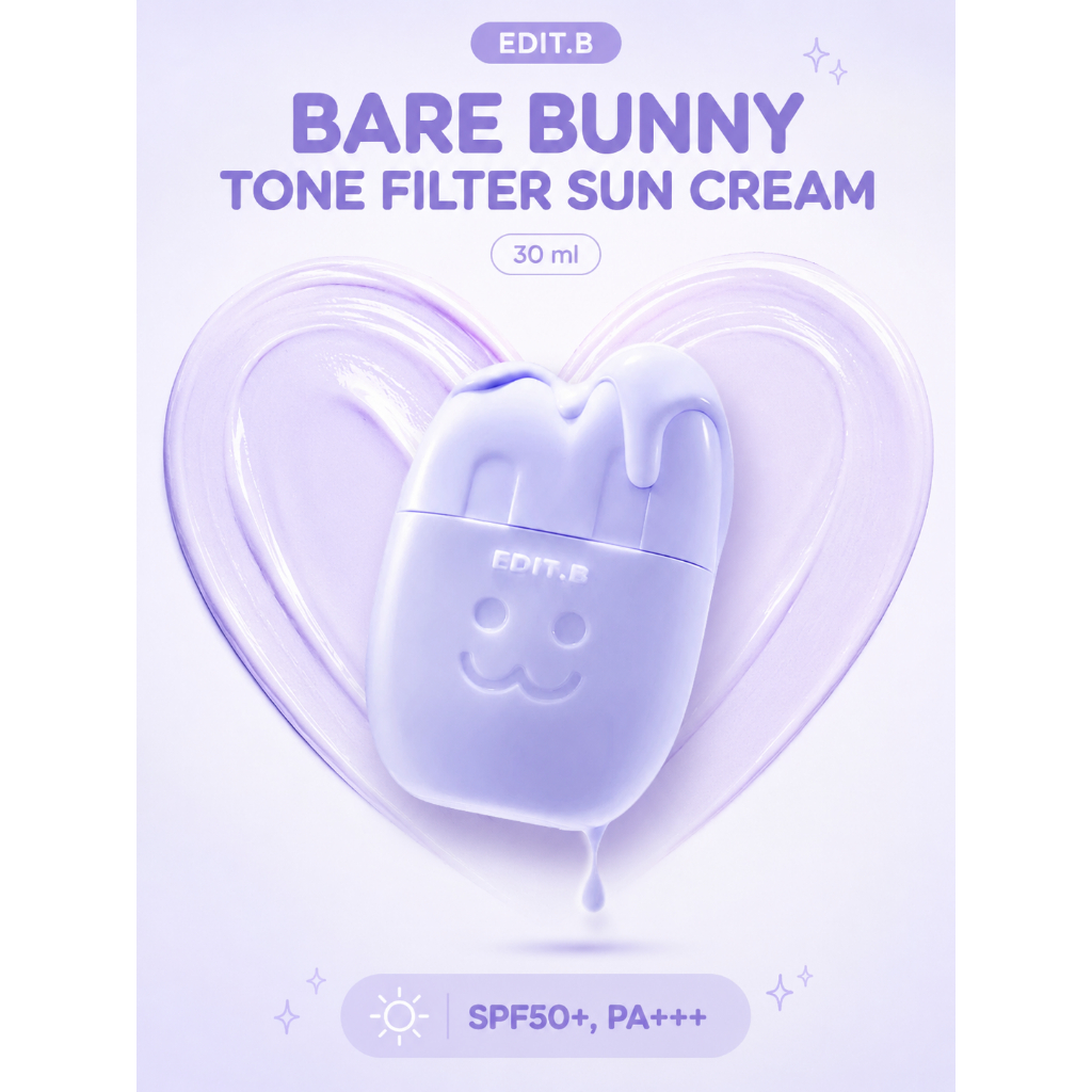 EDIT.B [#02 Tím] Kem chống nắng Bare Bunny Tone Filter (30ml)