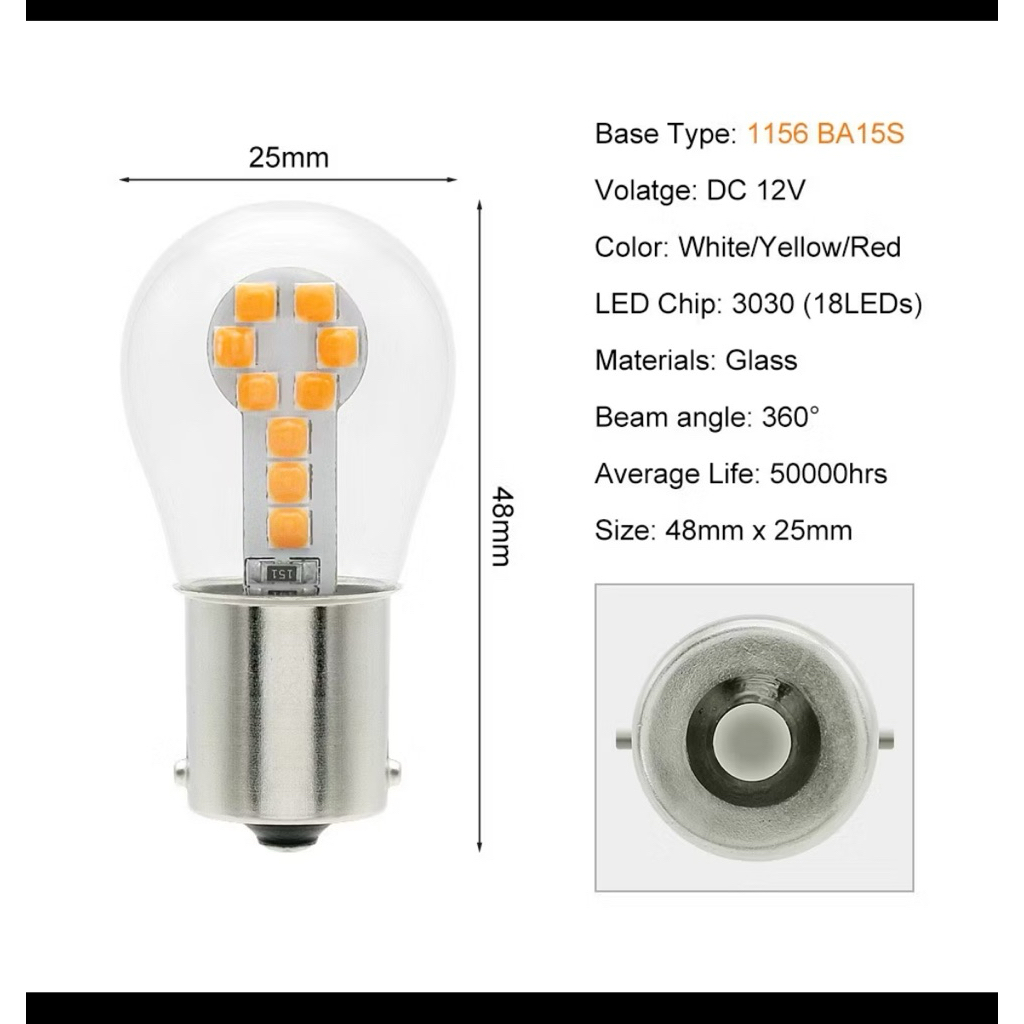 bóng đèn Led phanh xe đuôi 1156