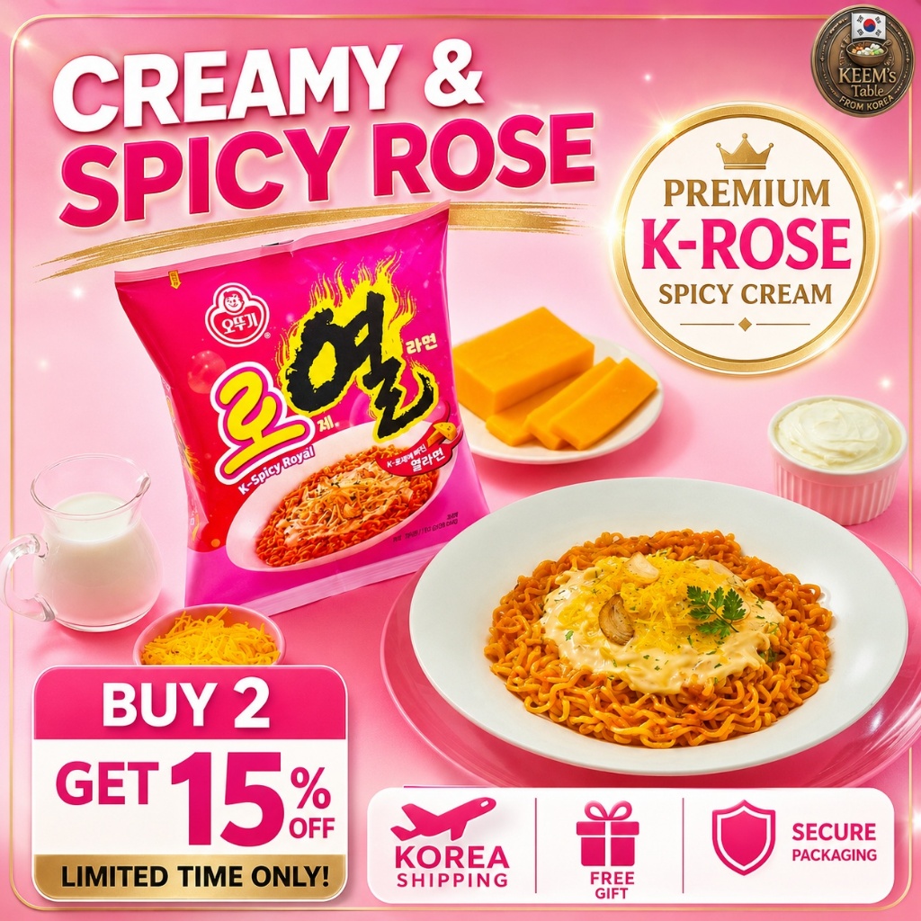 [Hot Hit] Mì Rose Cay Ottogi Ro-Yeol Ramen K-Spicy Royal Rose K-Food Creamy Spicy Noodle Bestseller 