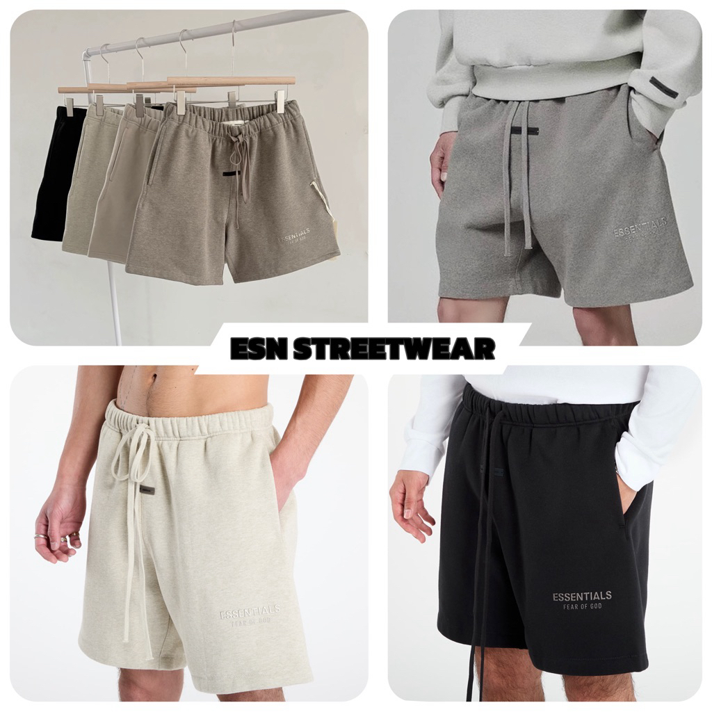 [CHÍNH HÃNG] Short Essentials Fear Of God Soccer Fleece 25FW Authentic, Quần đùi Essentials chính hã