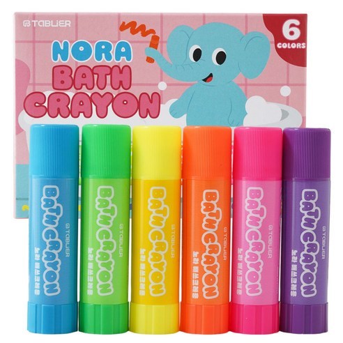 Ddabble Nora Tắm Crayon 6 Màu Có Thể Giặt Tắm Crayon Phòng Tắm Vẽ Crayon Đồ Chơi Tô Màu Bộ Quà Tặng 
