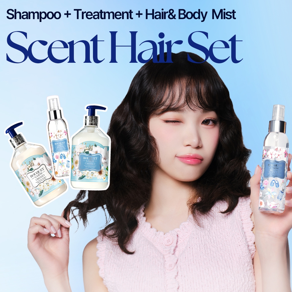 [KIM CHAEWON's Pick] Bouquet Garni Combo Chăm Sóc Tóc - Dầu Gội 500ml + Dầu Xả 500ml + Hair & Body M