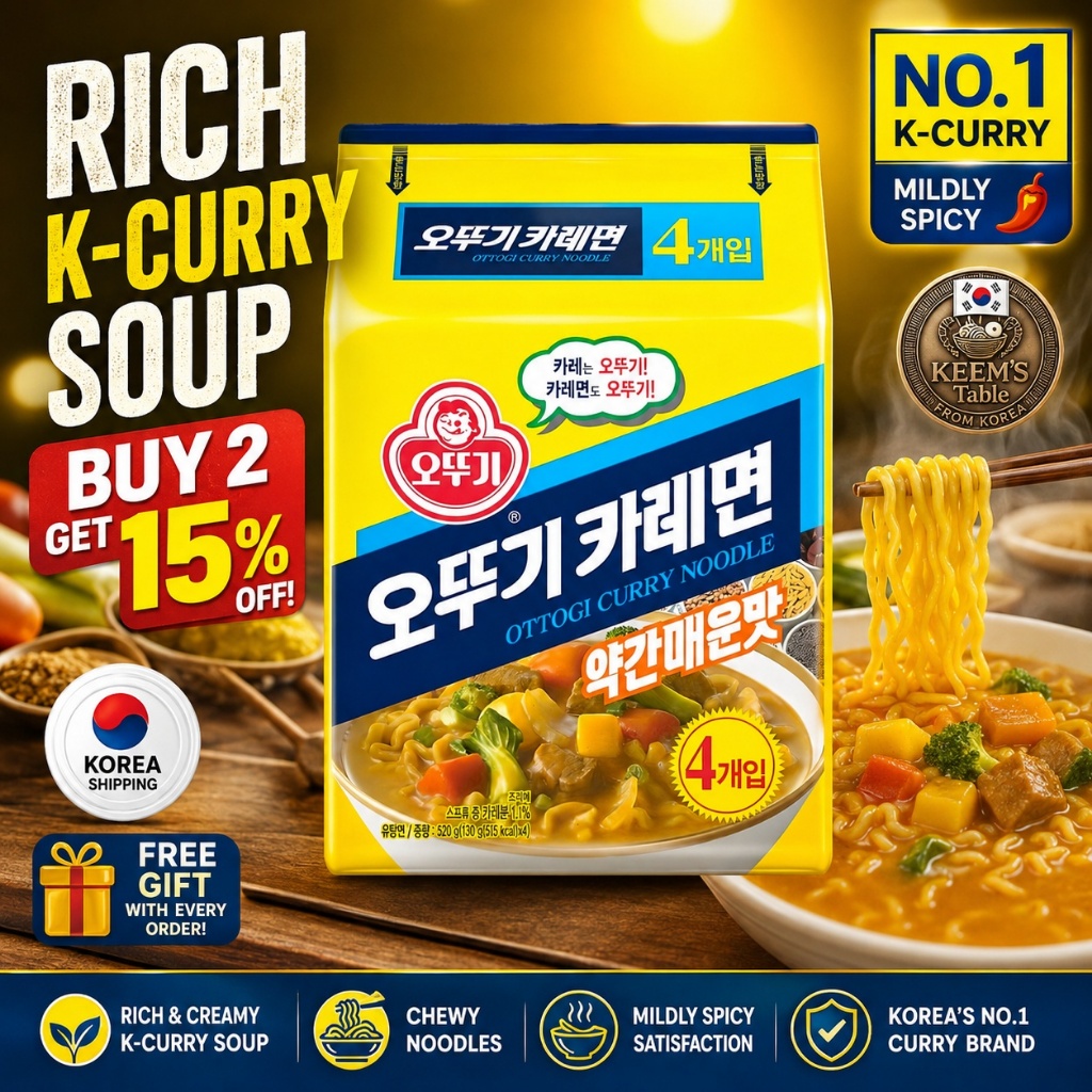 [Hot Hit] Mì Cà Ri Hàn Quốc Ottogi Curry Noodle Mildly Spicy K-Food No.1 Korean Curry Ramen Rich Sou