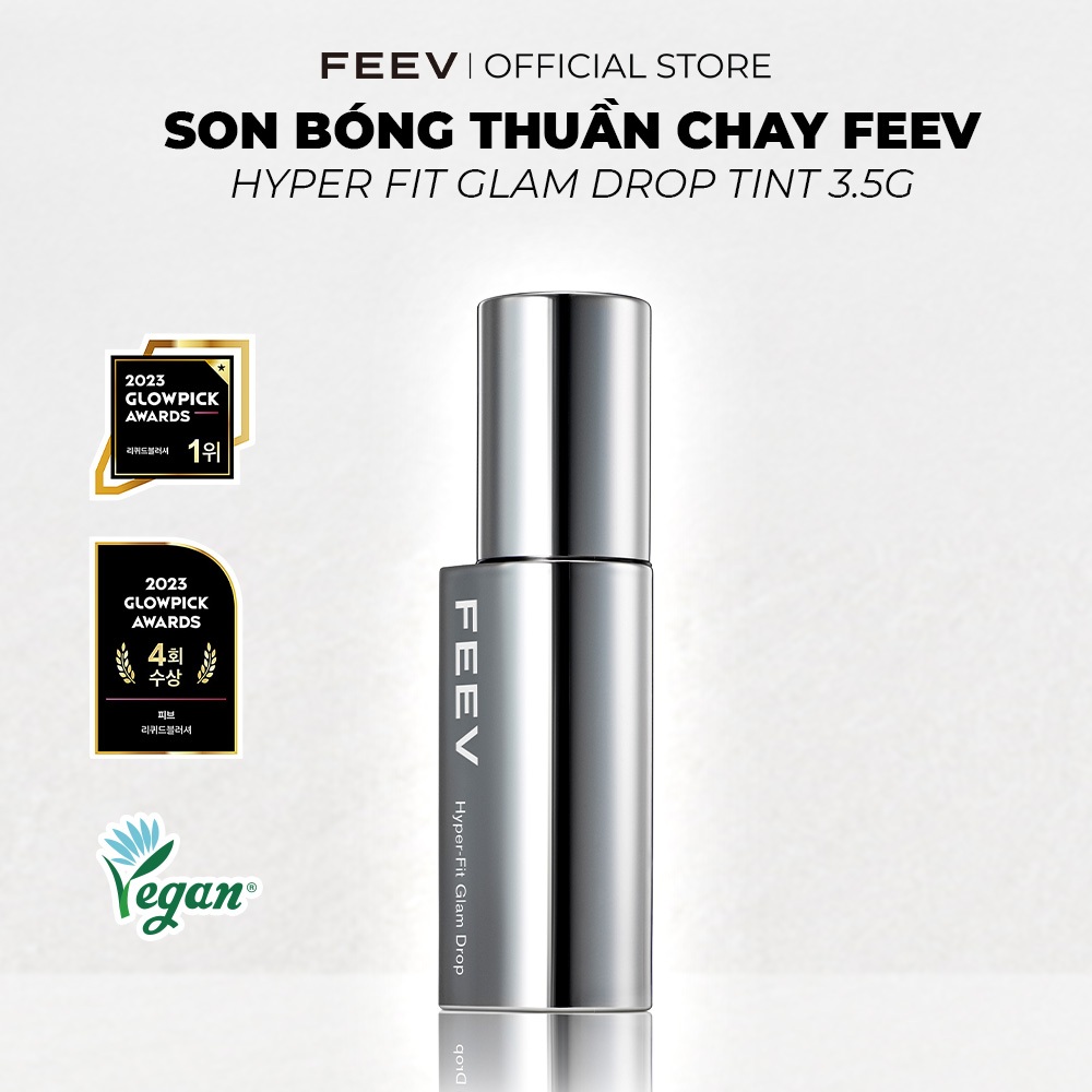 Son Bóng Thuần Chay FEEV Hyper-Fit Glam Drop Tint Lên Màu Tự Nhiên, Dưỡng Ẩm Môi