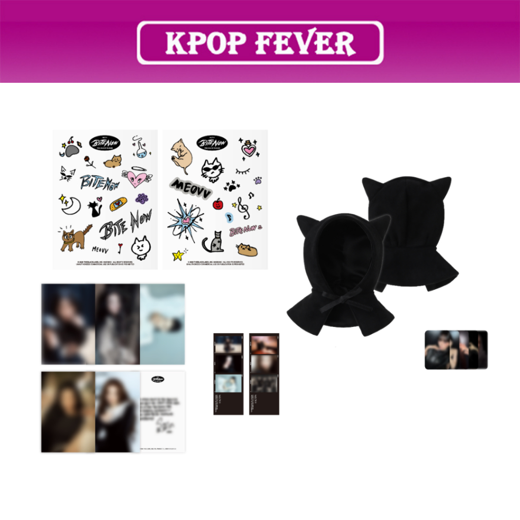 MEOVV [BITE NOW] MD / Removable Clear Sticker, Postcard, Character Cape Set