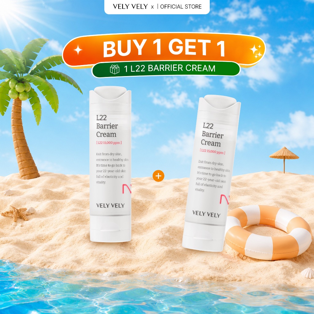 [VELY VELY] L22 Barrier Cream 50ml, Phức hợp thành phần có nguồn gốc tự nhiên, Dầu Jojoba, Macadamia