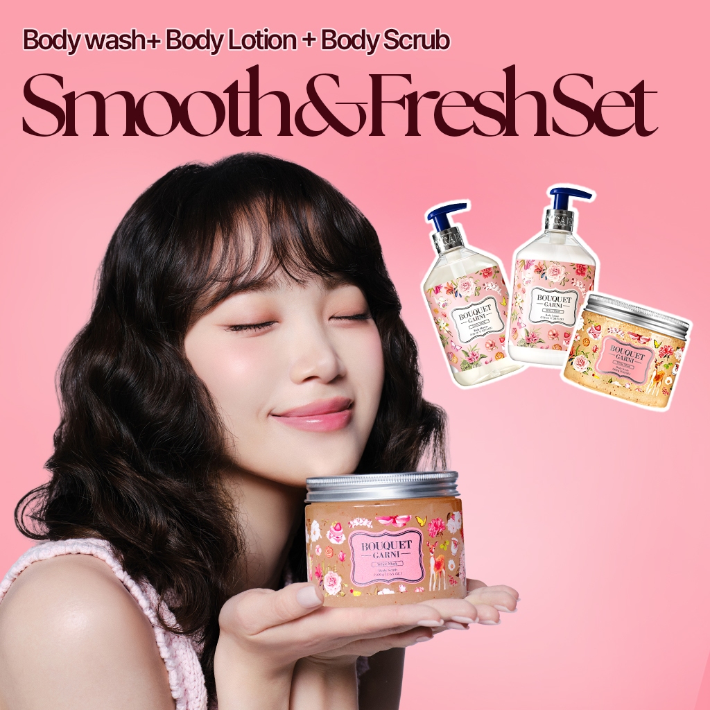 [KIM CHAEWON's Pick] Bouquet Garni Combo Chăm Sóc Body - Sữa Tắm 520ml + Sữa Dưỡng Thể 520ml + Body 