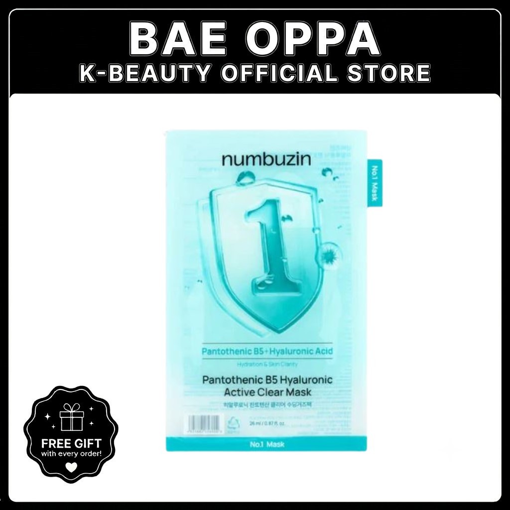 Numuzin No.1 Pantothenic B5 Hyaluronic Active Clear Mask 5ea