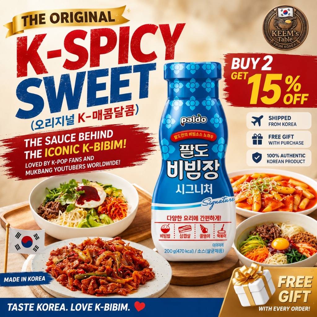 [Hot Hit] Xốt Trộn Cay Ngọt Paldo Bibimjang Signature 200g K-Food Noodle Bibimbap Base Bestseller Ti