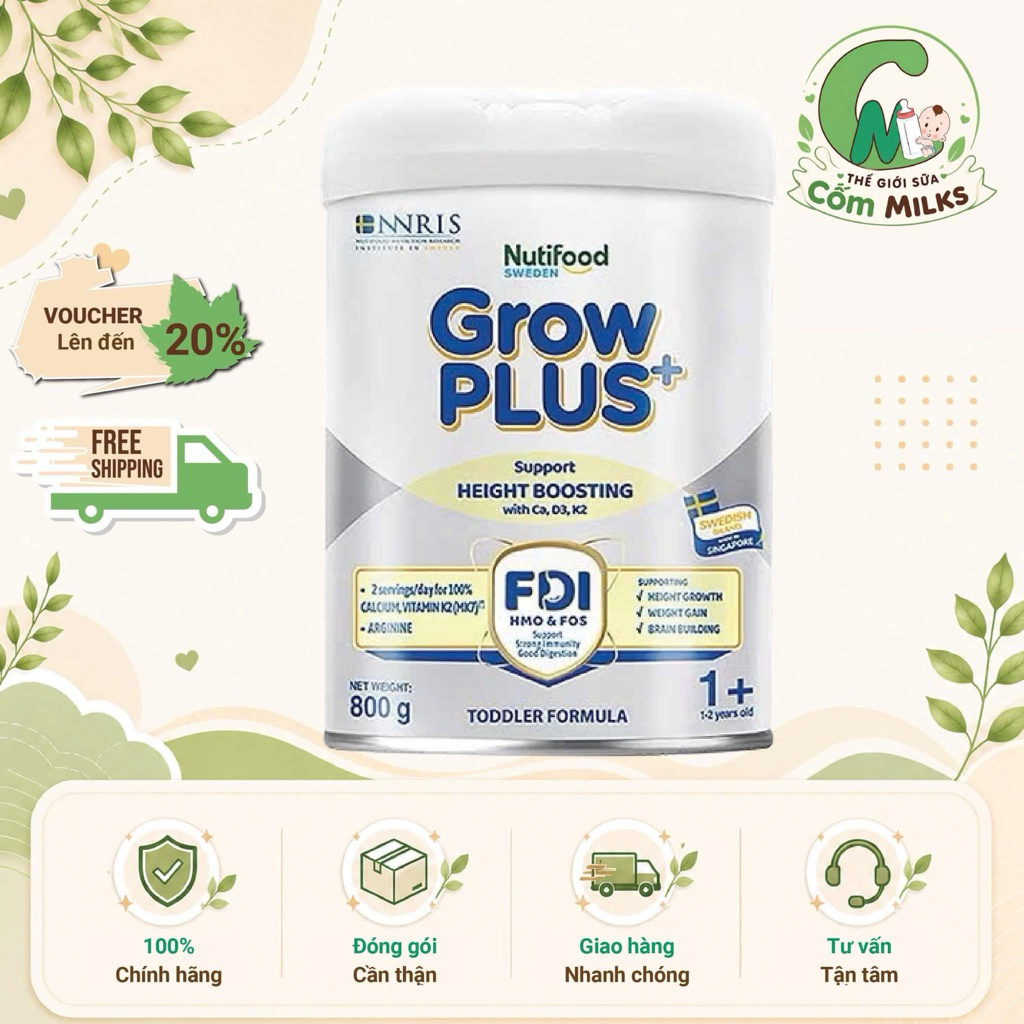 Sữa Grow Plus+ Vàng Sữa Non 24H Grow Plus+ Bạc Grow Plus+ Imunel 800g Nutifood Chính Hãng Cho Bé 1 T