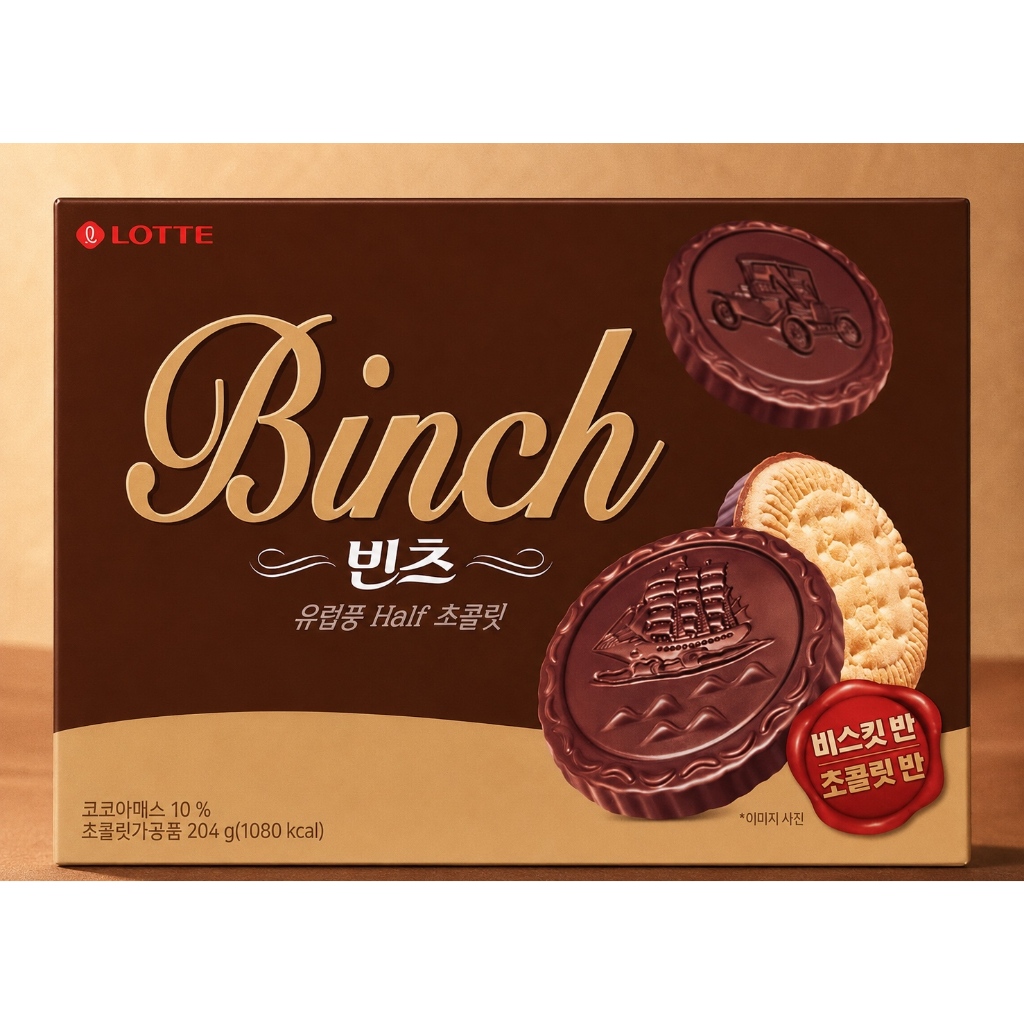 Bánh quy sô cô la Binch 204g / 1 hộp (24 gói)