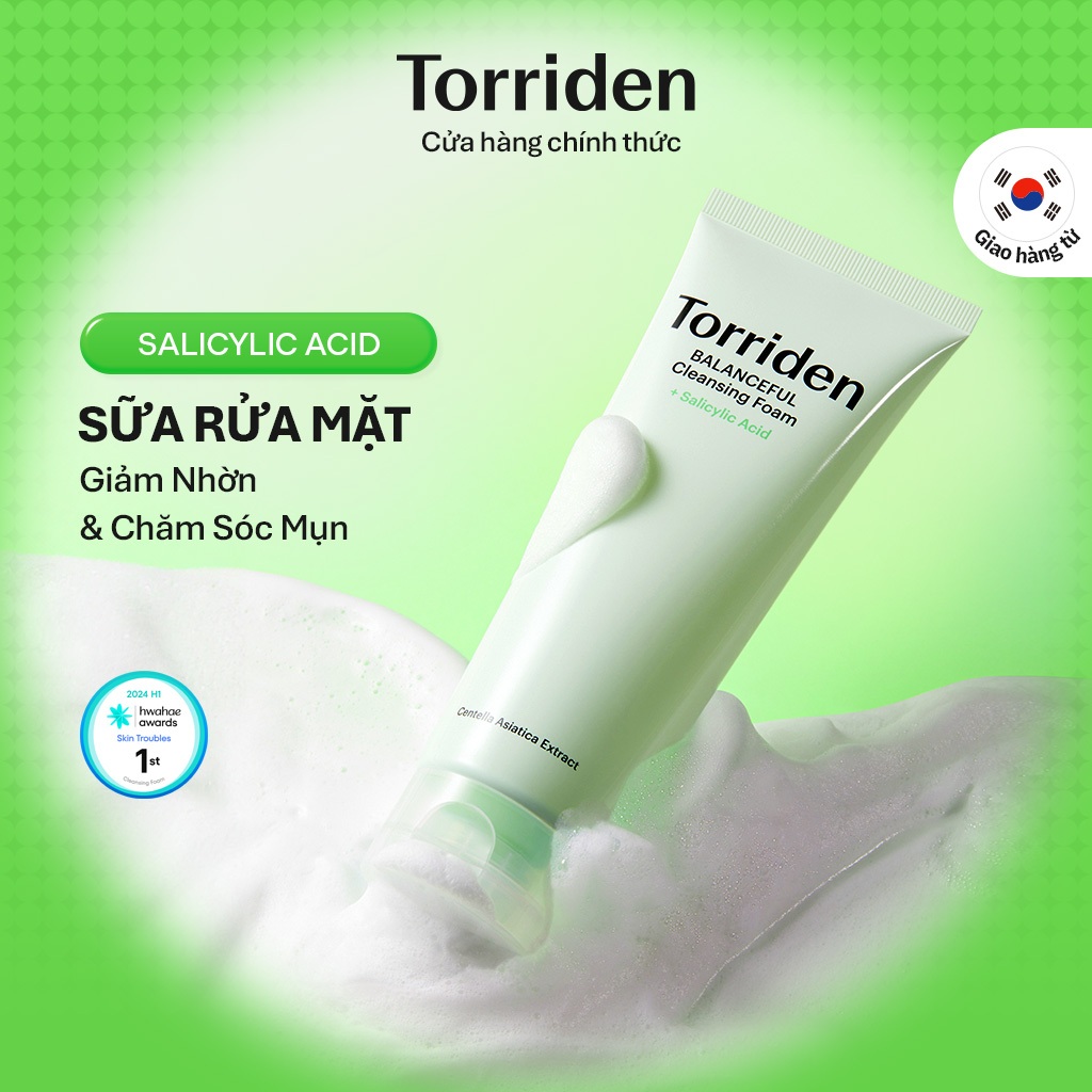 [Torriden Chính hãng] Sữa rửa mặt tạo bọt làm sạch da BALANCEFUL CICA, 150ml , Cleansing Foam | BigBuy360 - bigbuy360.vn