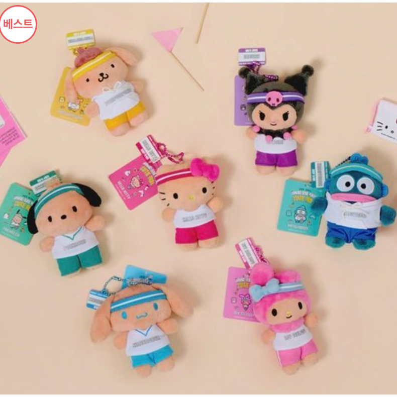 [OLIVE YOUNG × SANRIO] CUTIE RUN CHARACTER KEYRING DELL 7 LOẠI - HELLO KITTY / MY MELODY / KUROMI / 