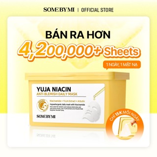   SOME BY MI  Mặt nạ dưỡng trắng Yuja Niacin Anti-Blemish Daiy Mask hộp 30 miếng 