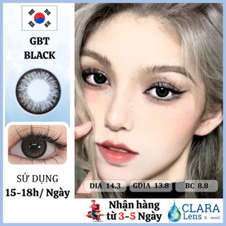  Lens Kính áp tròng Korea 6 Tháng - GBT BLACK Lens màu đen huyền bí mê hoặc tròn hiệu ứng Hàn Quốc 