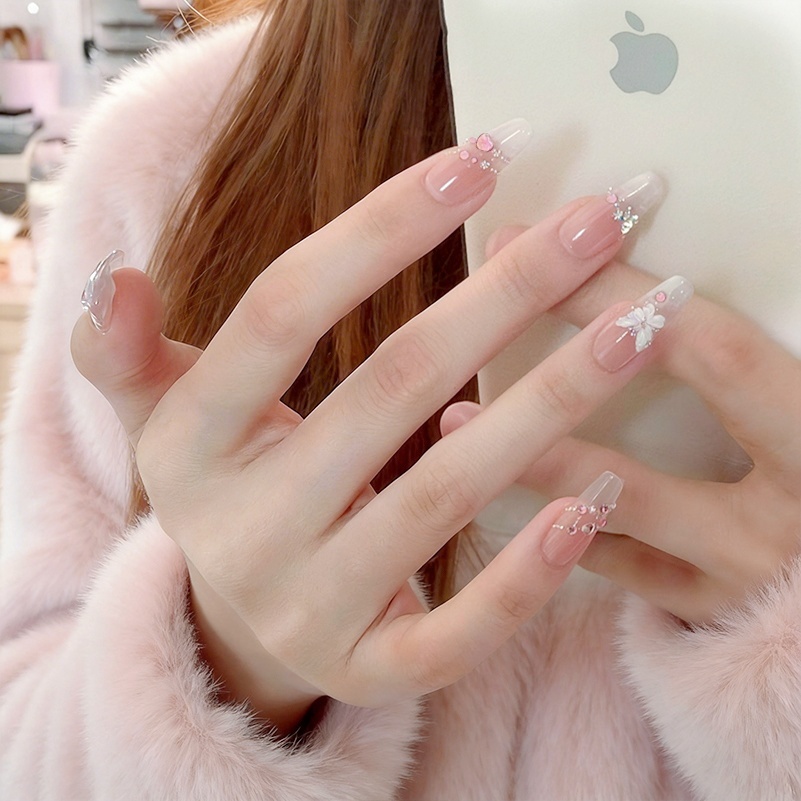 KISS Press-On Nail Tips 889 Butterfly Full Cover Móng Tay Nhân Tạo DIY Nail Art Set