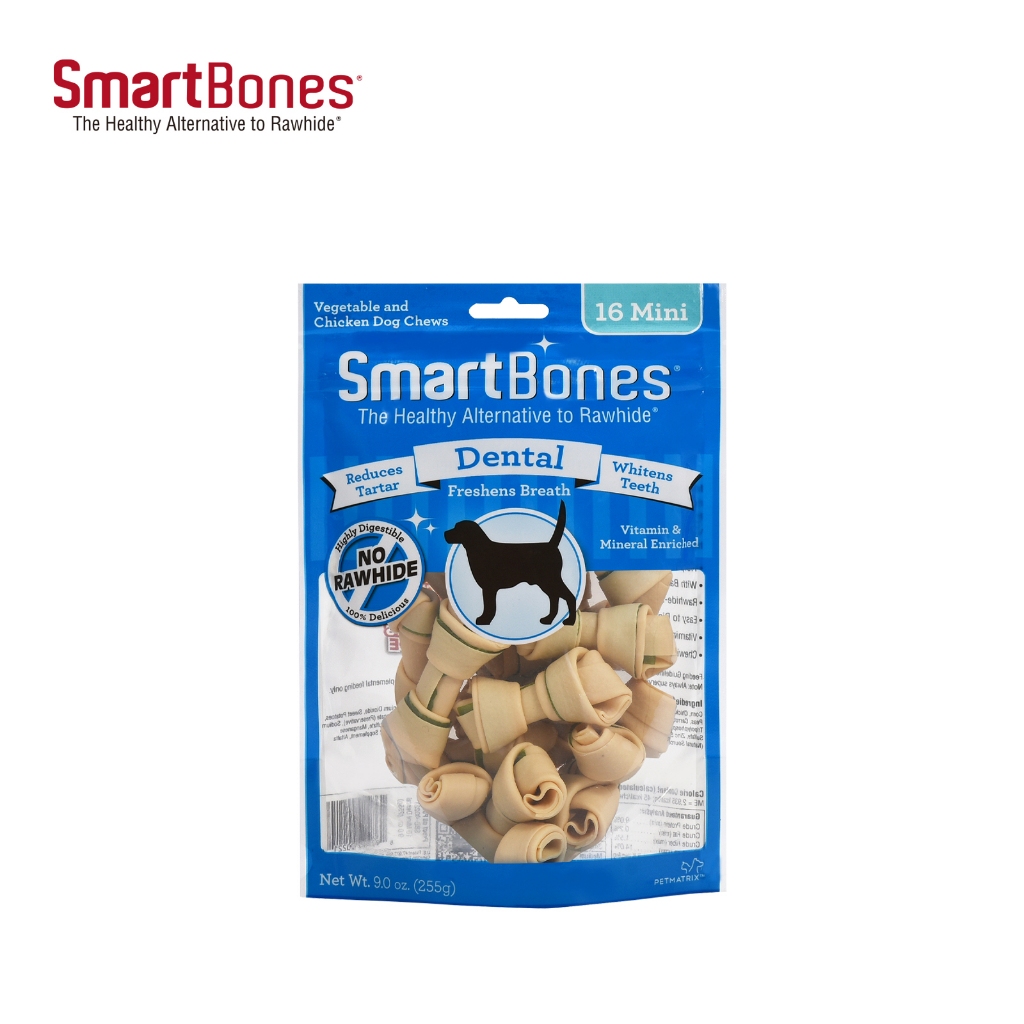 [SmartBones] Dental Classic Bone Chews Mini for Dogs 255g(16p)