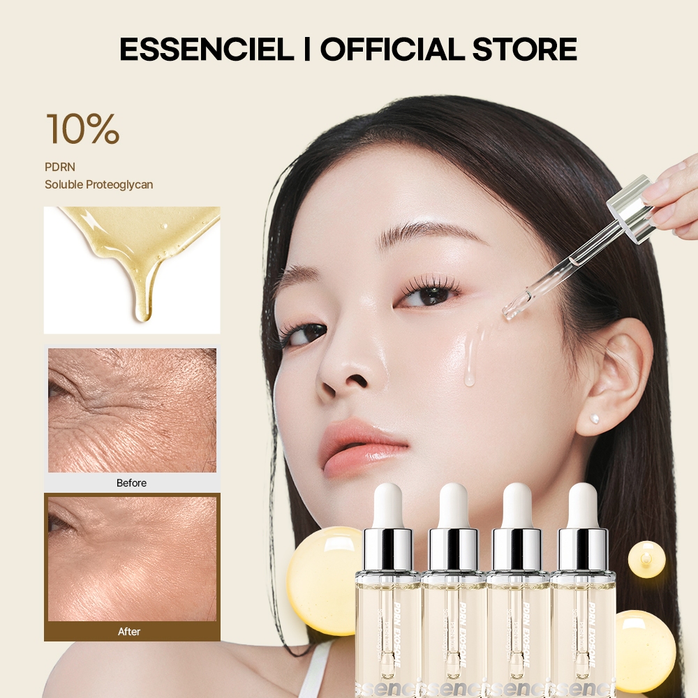 Essenciel PDRN Repairing Serum Pack 4 chiếc (mỗi gói 10ml) – Chống lão hóa, Tái tạo da & Tăng cường 