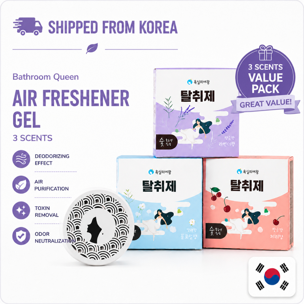 [Bathroom Queen] Gel làm mát không khí 230g x 3 Lavender Cherry Cotton Value Pack HÀN QUỐC TRỰC TIẾP