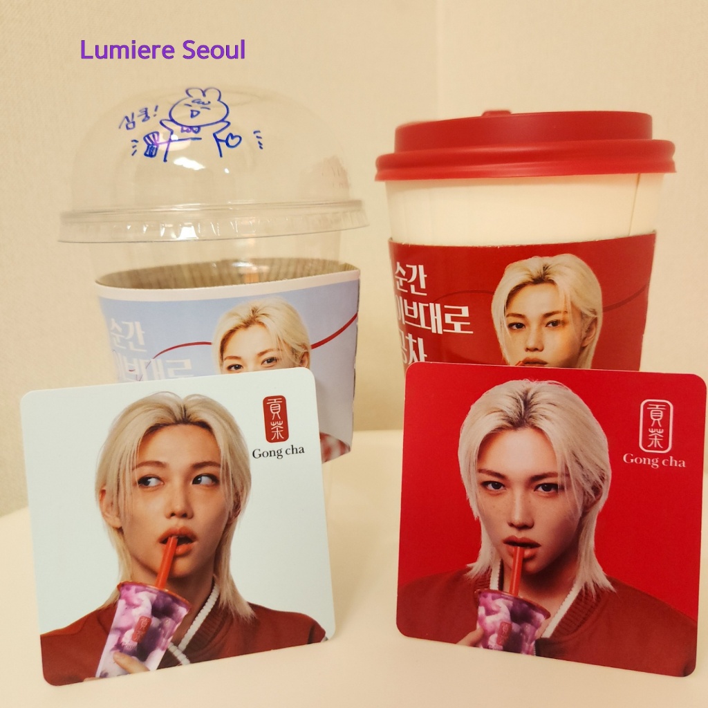 Stray Kids × Gong cha Felix Tea Coaster (Tùy chọn A / B)