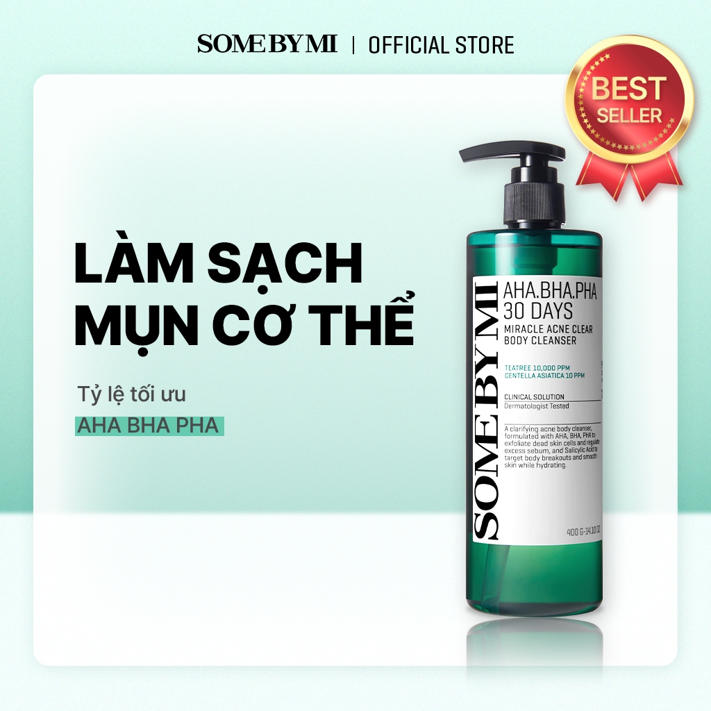 [SOME BY MI] Sữa tắm cho da mụn AHA-BHA-PHA 30 Days Miracle Acne Clear Body Cleanser 400g