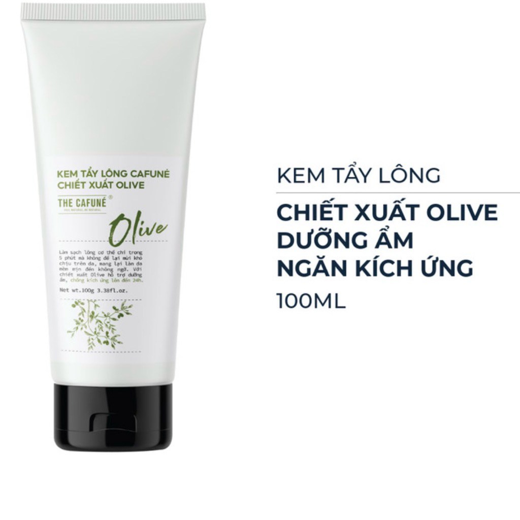[CHÍNH HÃNG]<chai 100ml>Kem tẩy lông the Cafuné chiết xuất Olive…