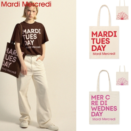 [MARDI MERCREDI] TÚI CANVAS FLOWER DU MARDI _ 5 màu / sản phẩm KR chính hãng 100% / vận chuyển nhanh